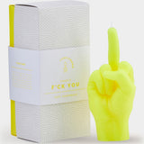 CandleHand "F*ck You" Candle - Neon Yellow