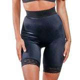 High Waist Light Shaping Bike Short | Satin 4-Way Stretch with Built-In Panty | Style 518