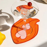 Octaevo Cocktail Coasters - Fish Orange (Set of 4)