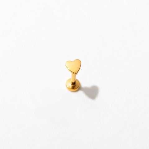 Tiny Heart Flat Back Stud Earrings