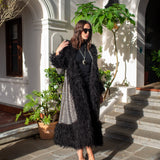 Penny Deluxe Buxom Gunmetal Faux Fur Jacket