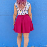 Harper Skater Skirt in Pink