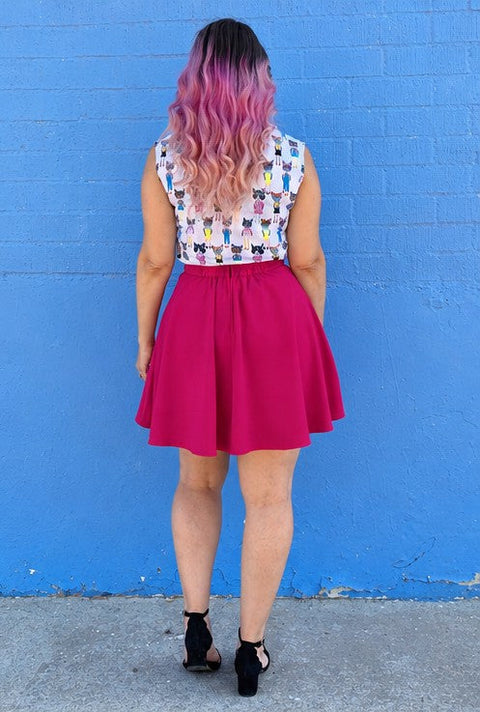 Harper Skater Skirt in Pink