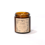 Honeysuckle Jasmine Ritual Candle with Quartz and Herbs