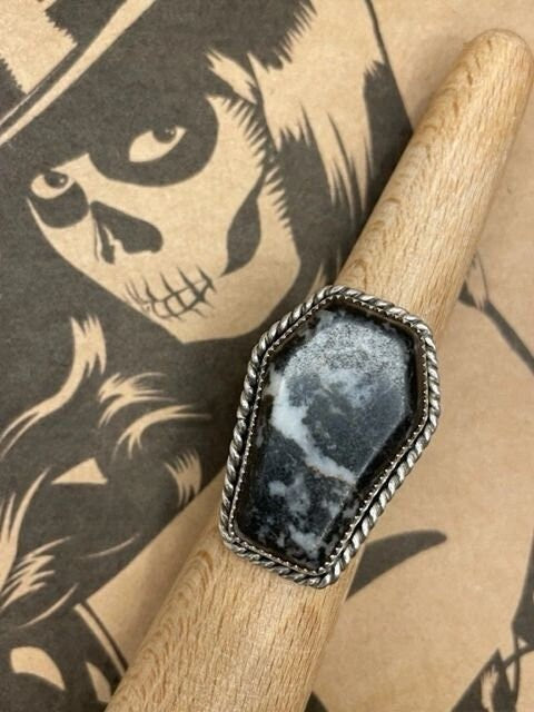 Venus - Zebra Jasper Coffin Statement Ring