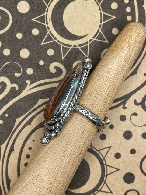 Fiona - Crazy Lace Agate Teardrop Ring