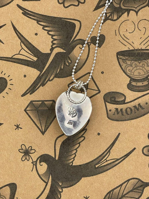 Welch - Black Scorpion in Red Resin Heart Pendant Necklace