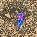 Kenzie - Aurora Opal Lightning Bolt Pendant Necklace