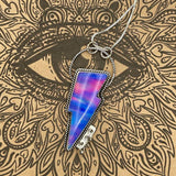 Kenzie - Aurora Opal Lightning Bolt Pendant Necklace