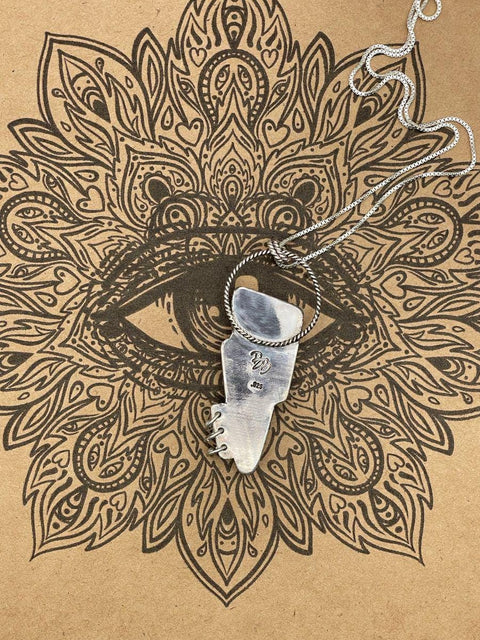 Kenzie - Aurora Opal Lightning Bolt Pendant Necklace