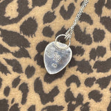 Winona - Real Black Scorpion in Hot Pink Resin Heart Pendant Necklace