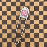 Zannie - Jumbo Safety Pin Keychain with Pink Dice #5