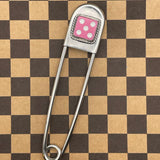 Zannie - Jumbo Safety Pin Keychain with Pink Dice #5