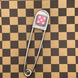 Zannie - Jumbo Safety Pin Keychain with Pink Dice #5