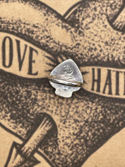 Kathy - Purple Dahlia Turquoise Spade Ring