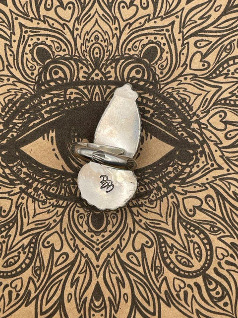 Gemma - Rainbow Moonstone Double Gemstone Ring