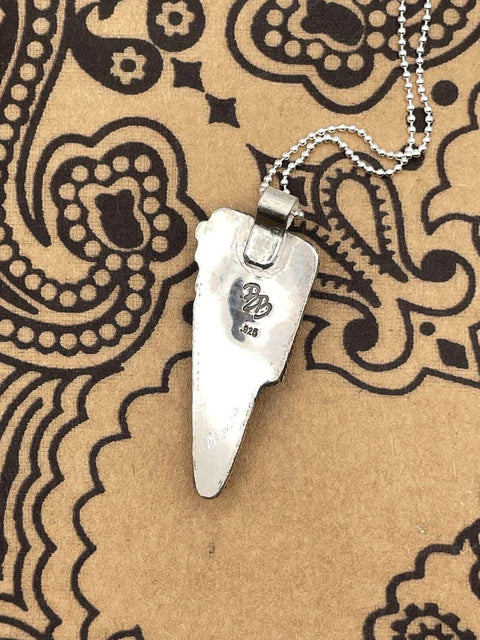 Emma - Red Buffalo Gemstone Lightning Bolt Pendant Necklace