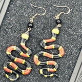 Tattoo - Coral Snake Earrings: Handmade Polymer Clay