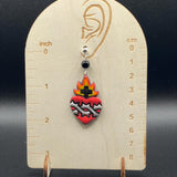 Tattoo - Sacred Heart Earrings: Handmade Polymer Clay