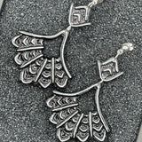 Salem - Spiderweb Dangle Earrings: Handmade Polymer Clay