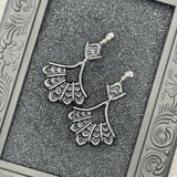 Salem - Spiderweb Dangle Earrings: Handmade Polymer Clay