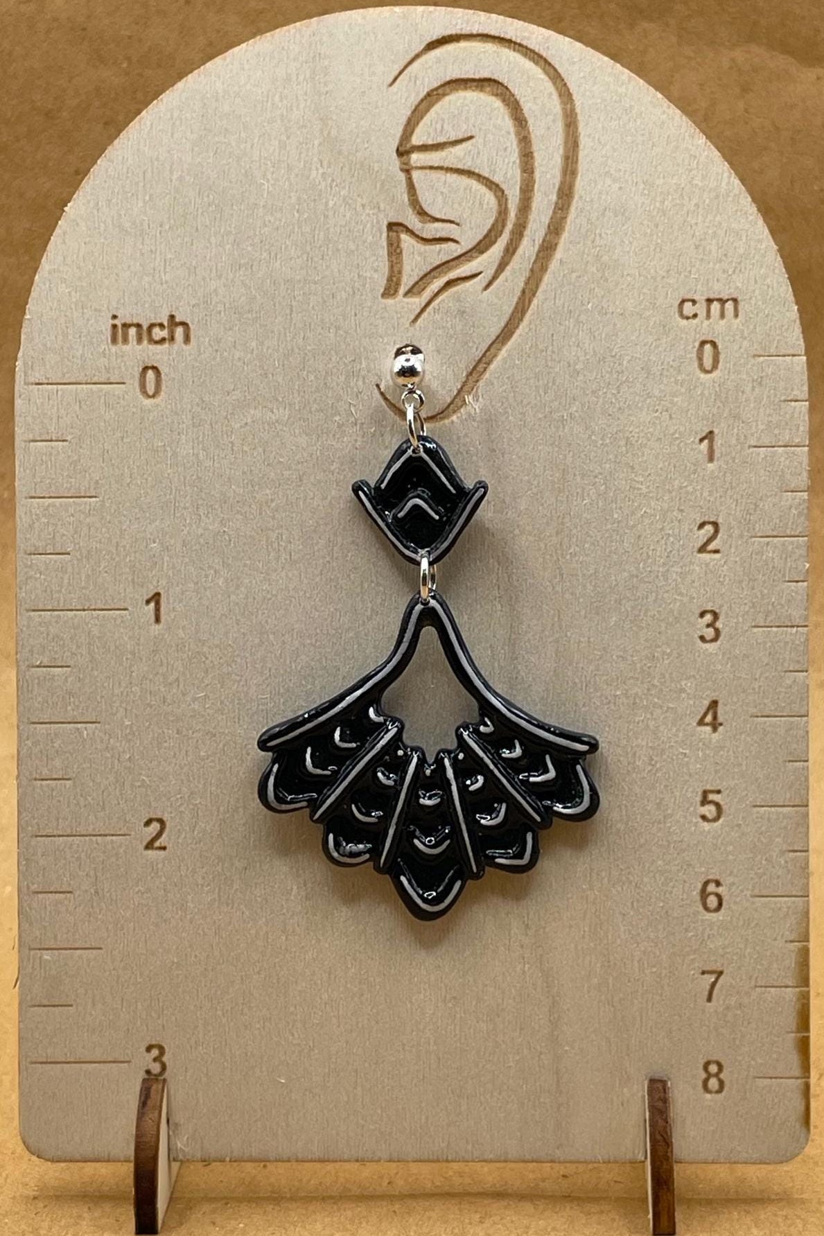 Salem - Spiderweb Dangle Earrings: Handmade Polymer Clay