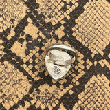 Wild - Black Scorpion in Green Resin Heart Ring