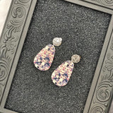 Cat Lover - Retro Kitty Printed Dangle Earrings: Handmade Polymer Clay