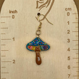 Magical Forest - Groovy Rainbow Mushroom Earrings: Handmade Polymer Clay