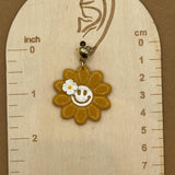 Magical Forest - Groovy Smiley Daisy Earrings: Handmade Polymer Clay