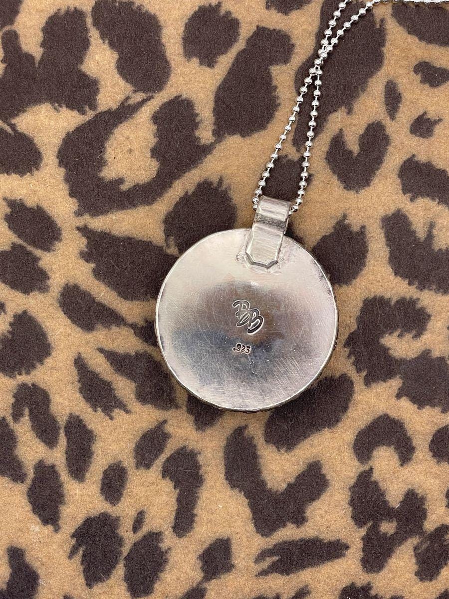 Sky - Unique Turquoise Billiard Ball Lucky #7 Pendant