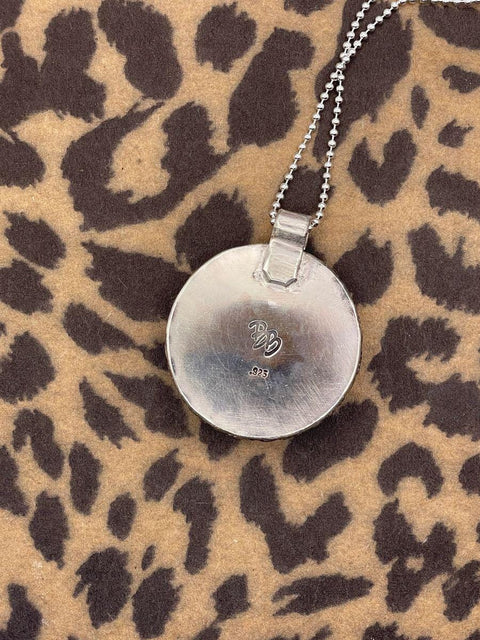 Sky - Unique Turquoise Billiard Ball Lucky #7 Pendant
