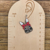 Bunny - Retro 50's Rabbit Earrings: Handmade Polymer Clay