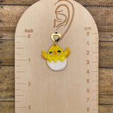 Chick - Baby Chickie Earrings with Hearts: Handmade Polymer Clay