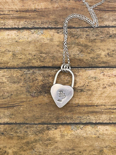 Ryker - Orange Rosarita Love Lock Heart Pendant