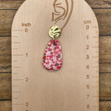 Love - Multi Heart Printed Dangle Earrings: Handmade Polymer Clay