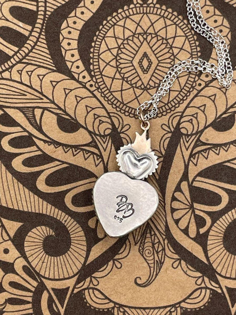 Bonita - Turquoise Sacred Heart Pendant Necklace