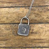 Lux - Turquoise Dice Faux Lock Pendant Necklace