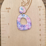 Mystical - Multicolored Leopard Printed Dangle Earrings: Handmade Polymer Clay