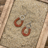Joshua Tree - Lucky Horseshoe Dangle Earrings: Handmade Polymer Clay