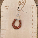Joshua Tree - Lucky Horseshoe Dangle Earrings: Handmade Polymer Clay