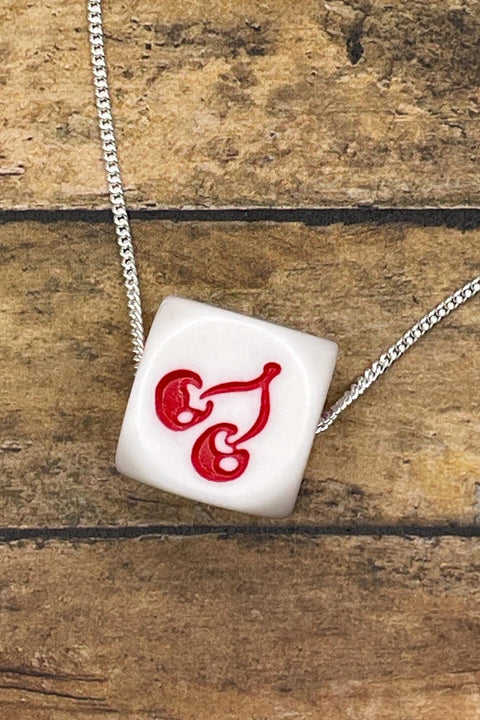 Vegas - Vintage Slot Machine Gambling Dice Pendant Necklace