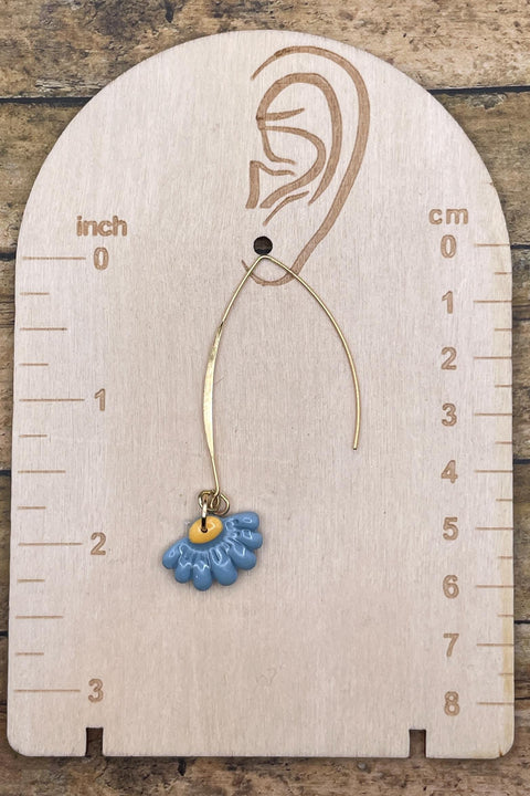 Spring Fling - Forget Me Not Blue Flower Earrings: Handmade Polymer Clay