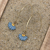 Spring Fling - Forget Me Not Blue Flower Earrings: Handmade Polymer Clay