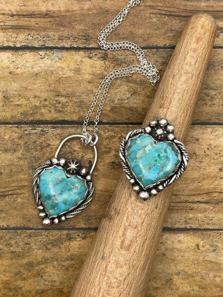 Brandy - Turquoise Heart Ring