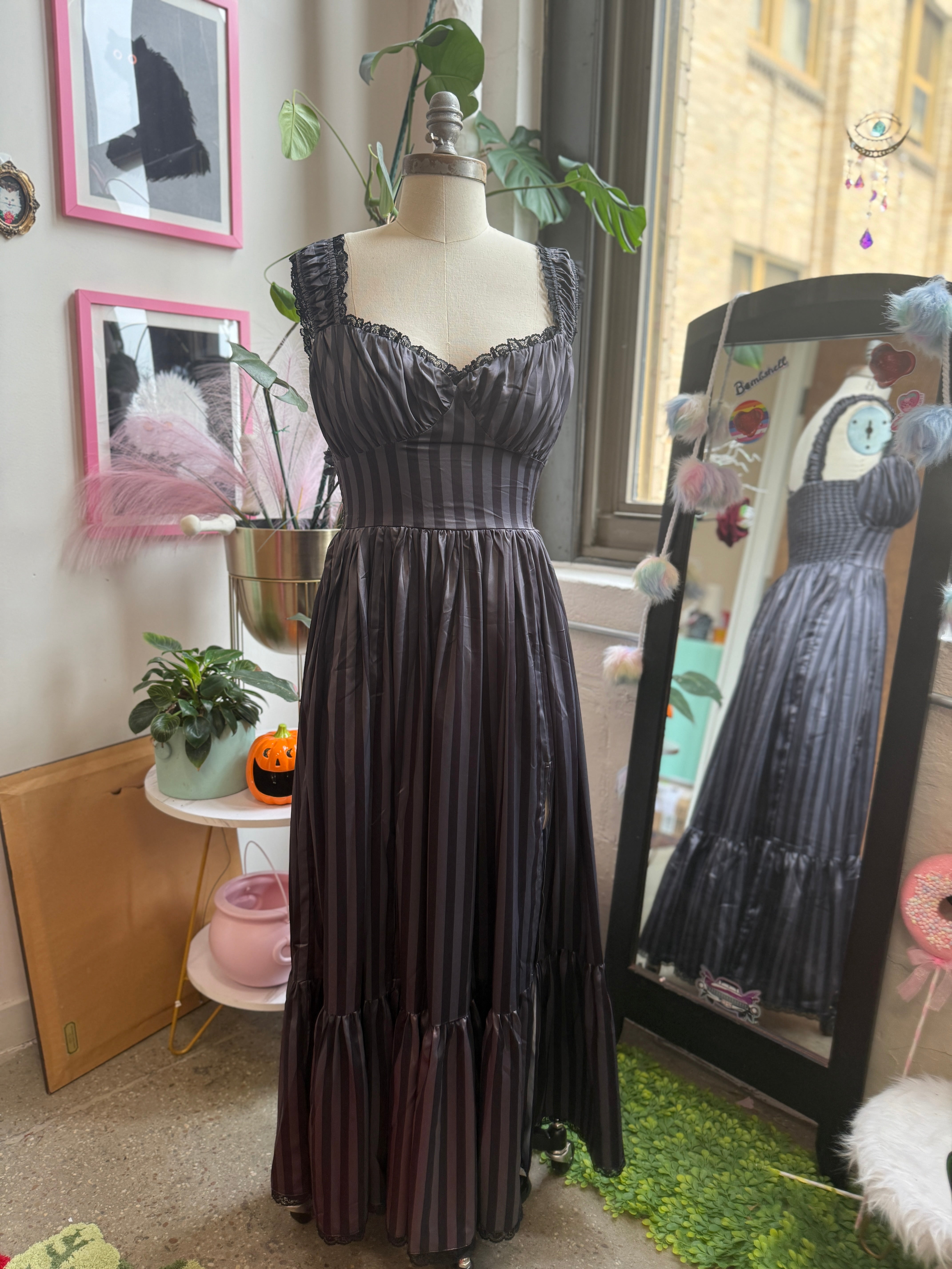 Cosette Maxi Dress in Shadow Stripe