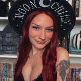 Vegan Felt Hat - XL Brim - Moon Child