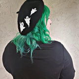 Vegan Felt Beret - Black - Ghosts