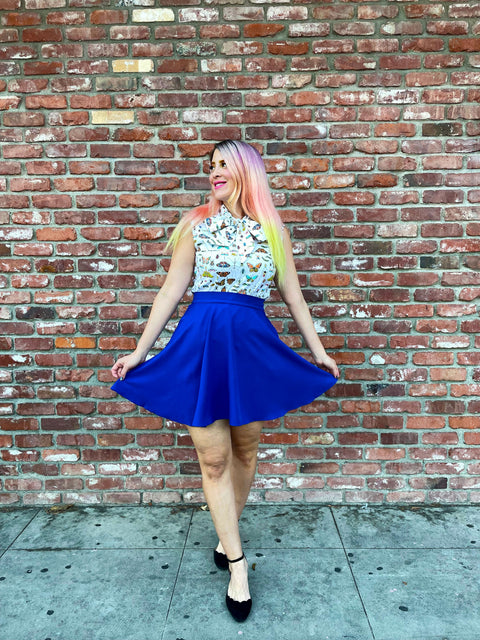 Royal Blue Skater Skirt Royal Blue Skater Skirt