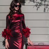 Julianne Dress in Electric Cherry